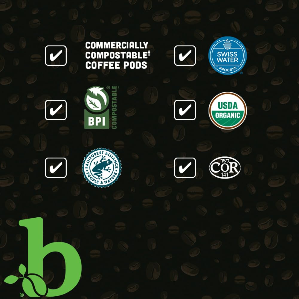 beaniac etiqueta con sellos orgánico y Rainforest Alliance claros