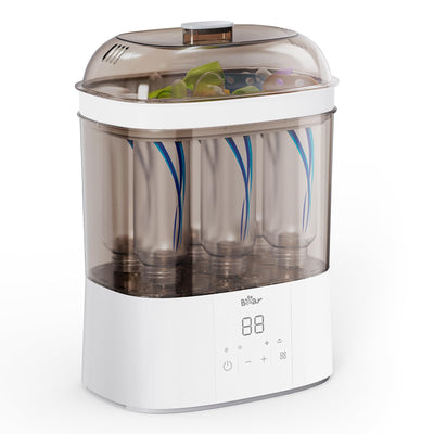 Bear front view with open lid showing quick sanitizing for busy parents