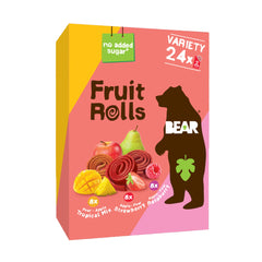 BEAR frente del empaque mostrando variedad de sabores y conveniencia