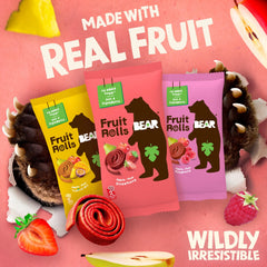BEAR textura cercana de tiras de fruta mostrando aspecto horneado saludable