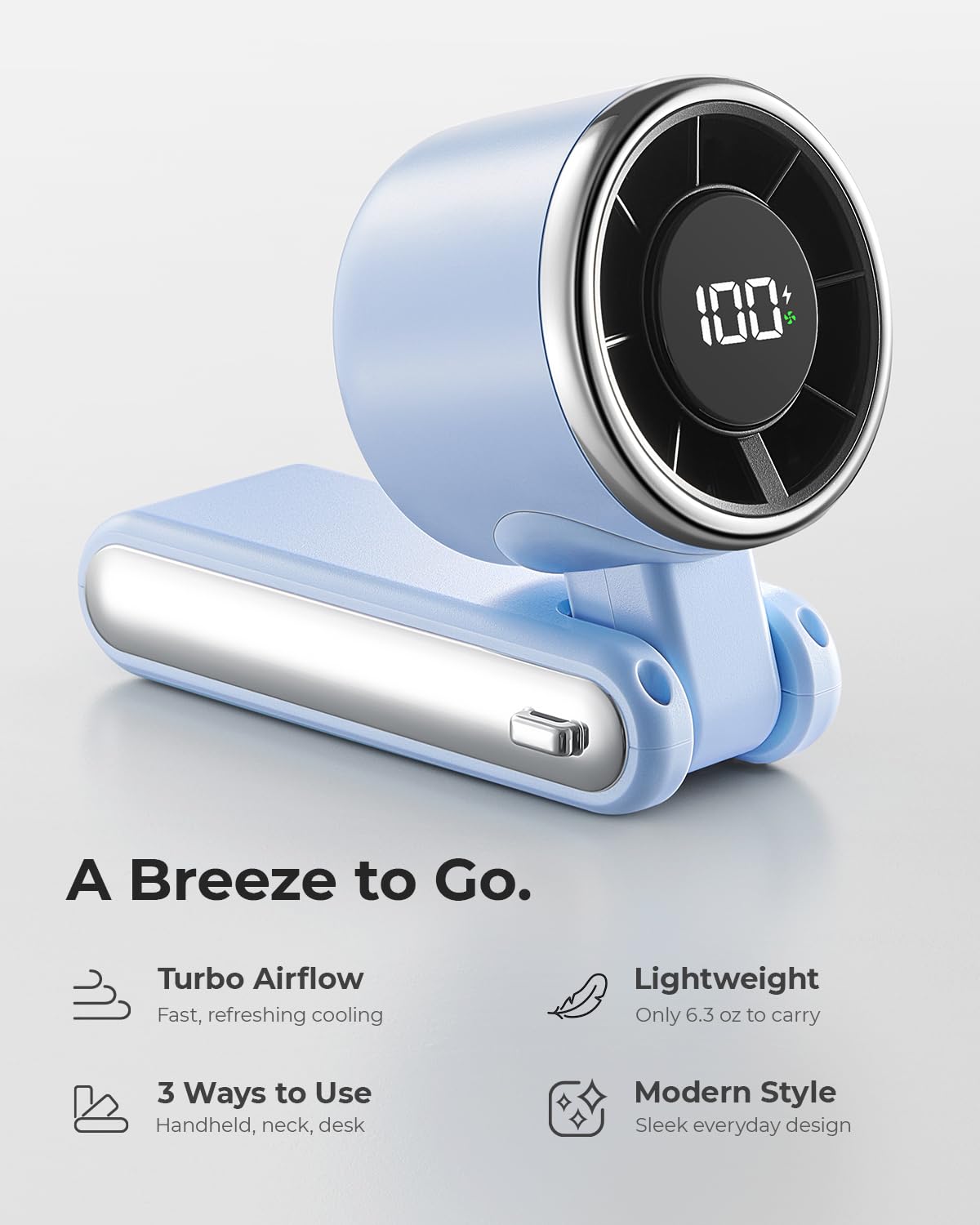 Bearwind primer plano de 7 aspas turbo mostrando flujo de aire eficiente