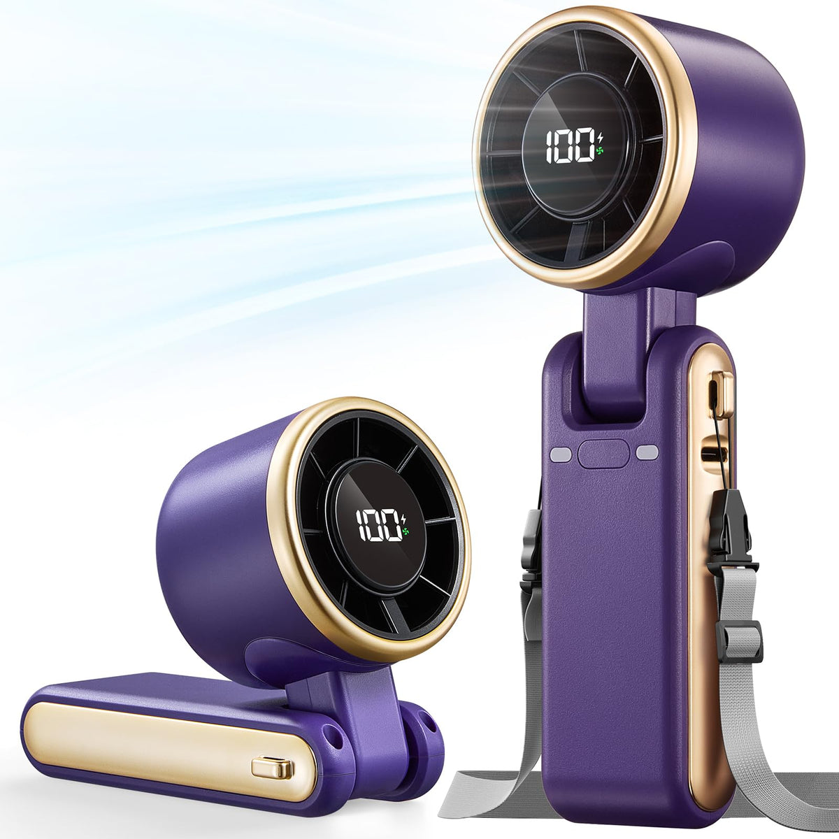 Bearwind vista frontal del ventilador y empaque, compacto y elegante