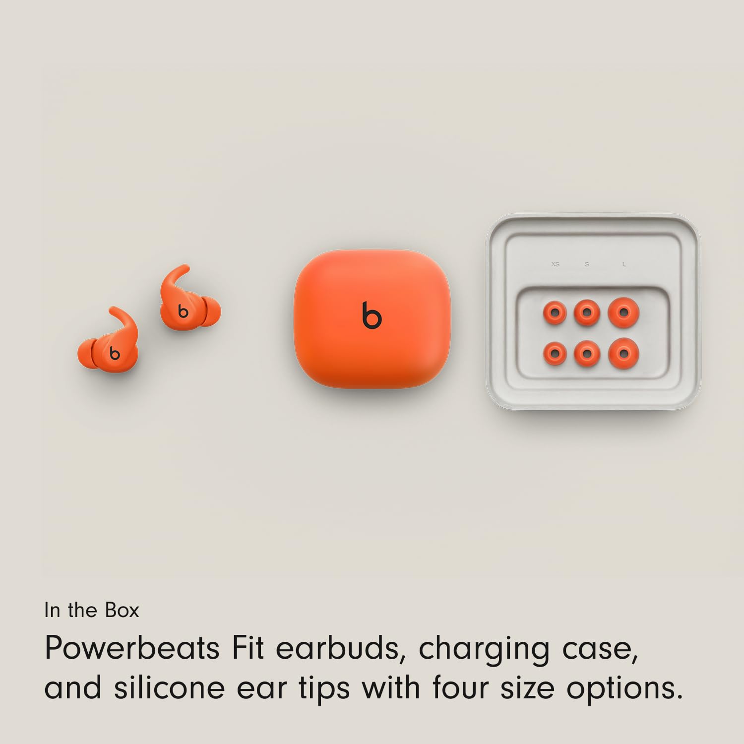 Beats Powerbeats Fit contenido de la caja con accesorios para ajuste personalizado