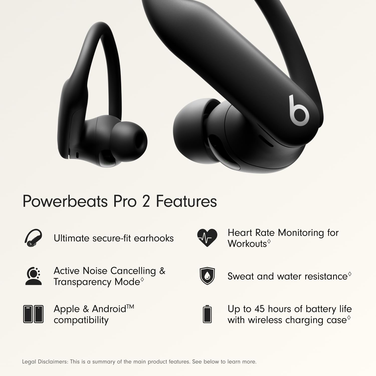Beats Powerbeats Pro 2 earhook closeup showing flexible alloy and comfortable hold