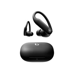 Beats Powerbeats Pro 2 front view showcasing sleek jet black design and secure fit