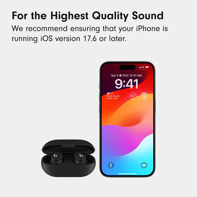 Beats Solo Buds placed on a travel bag in Storm Gray showcasing on-the-go use