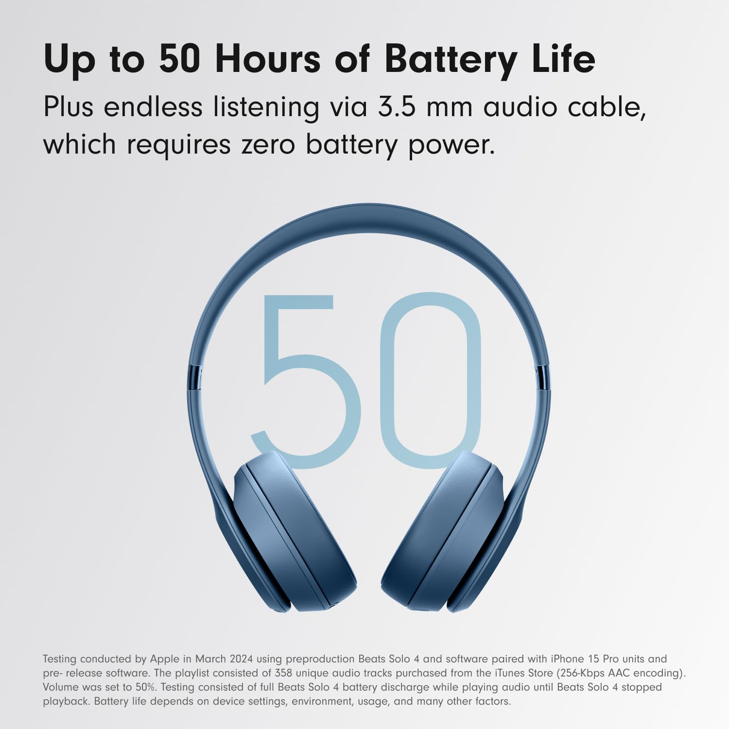 Beats Solo 4 con cable USB-C y 3,5 mm compatibilidad y audio alta resolución