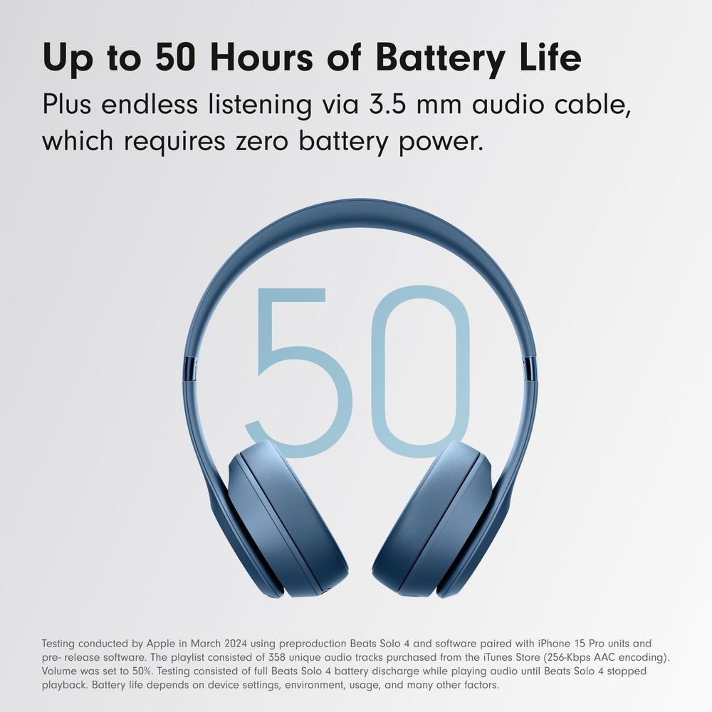 Beats Solo 4 con cable USB-C y 3,5 mm compatibilidad y audio alta resolución