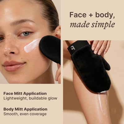 Beauty by Earth comparación antes y después en piernas para tono bronceado gradual