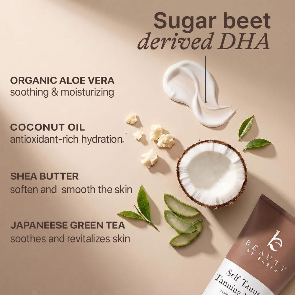 Beauty by Earth detalle de la etiqueta con ingredientes naturales y orgánicos