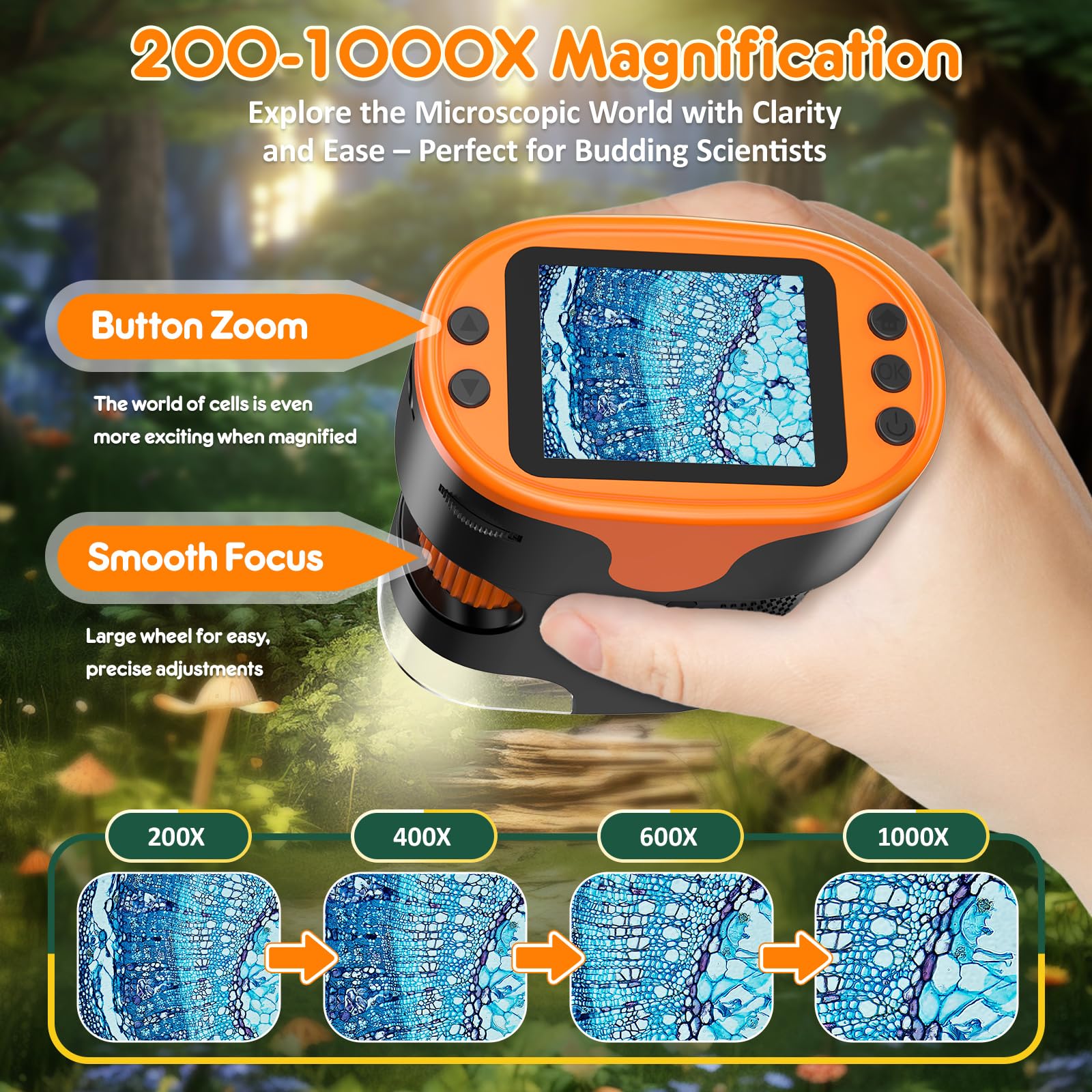 BEBANG held in hand to show compact pocket size and portable STEM exploration benefit