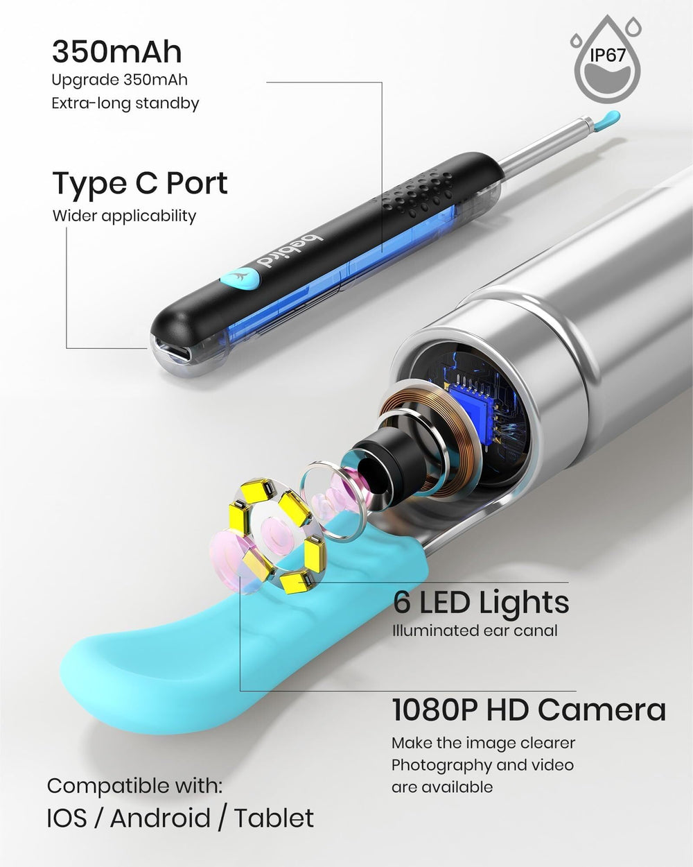 BEBIRD accesorios nasal y oral para inspección multipropósito y práctica
