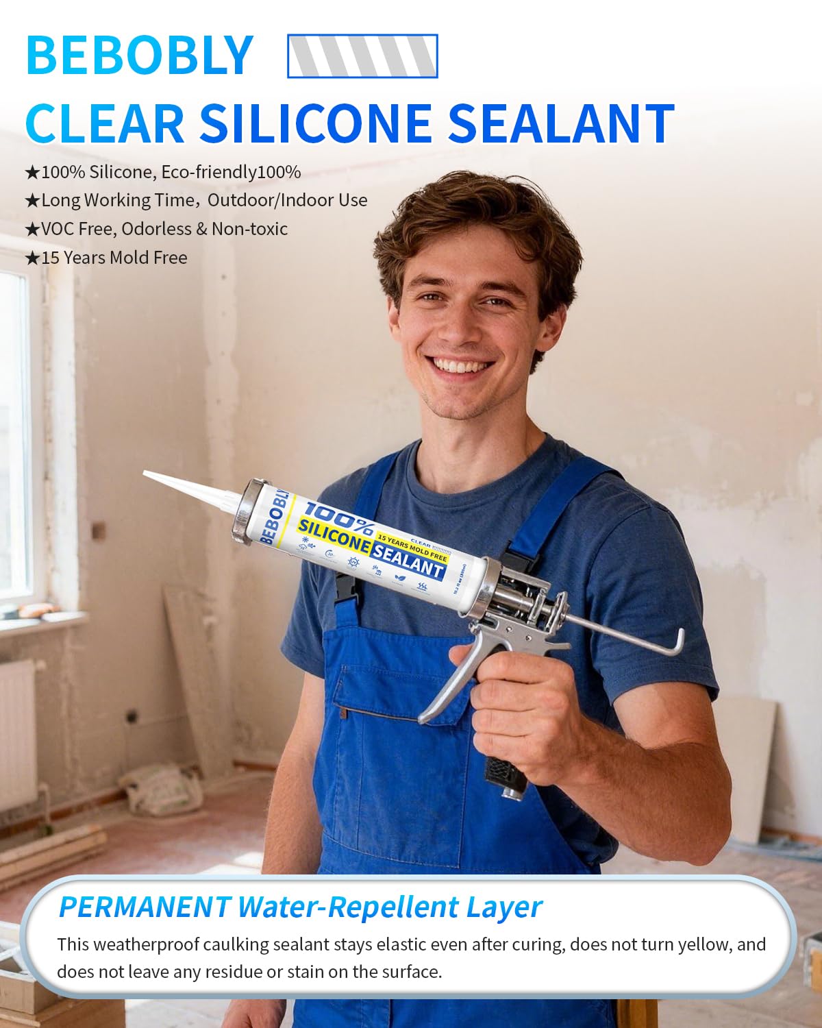 BEBOBLY detalle de la textura lisa del sellado que muestra acabado resistente y flexible