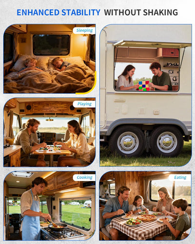 BEBOBLY calzos en camping con autocaravana estable para seguridad en parada