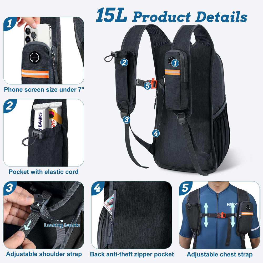 BECOJADDE folded into its zippered pocket, demonstrating compact packability benefit
