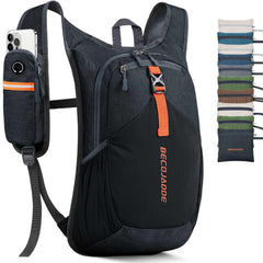 BECOJADDE front view showing organized pockets and compact silhouette for easy carrying