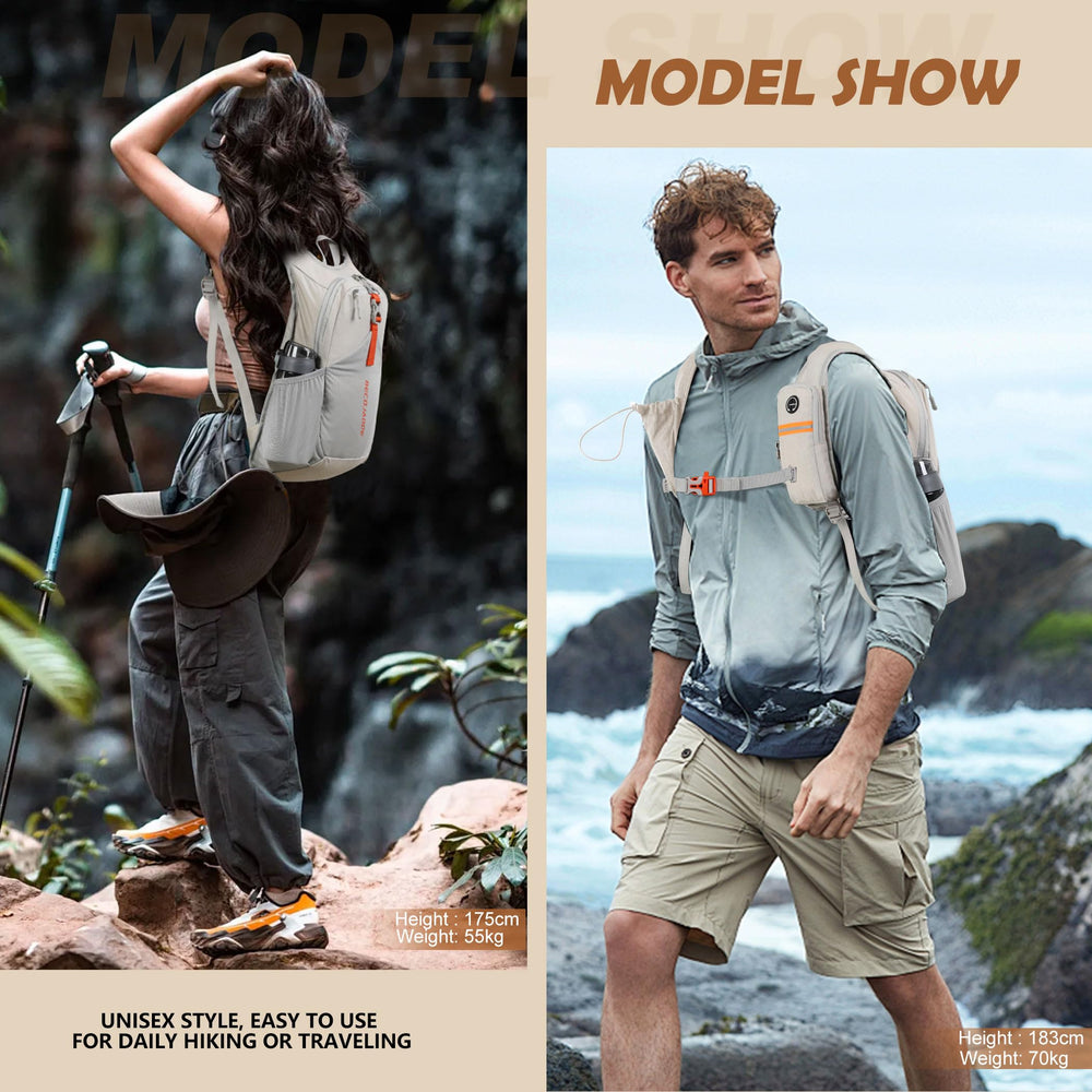 BECOJADDE on a hiker demonstrating lightweight convenience outdoors benefit