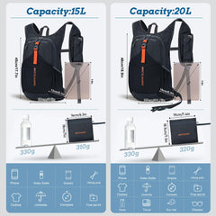 BECOJADDE side view with two water bottle holders for secure hydration on hikes