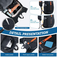 BECOJADDE close-up of shoulder straps and zip pocket showing comfortable access