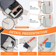 BECOJADDE close-up of strap phone pocket offering secure access benefit