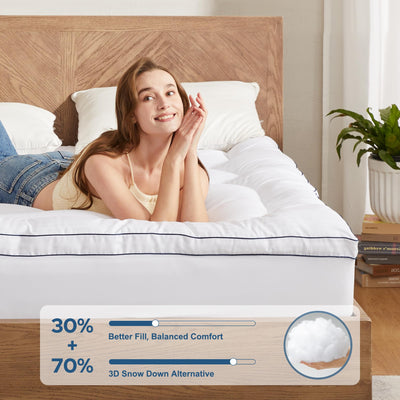 BEDLORE close-up of stitching and cover fabric for durable, smooth comfort