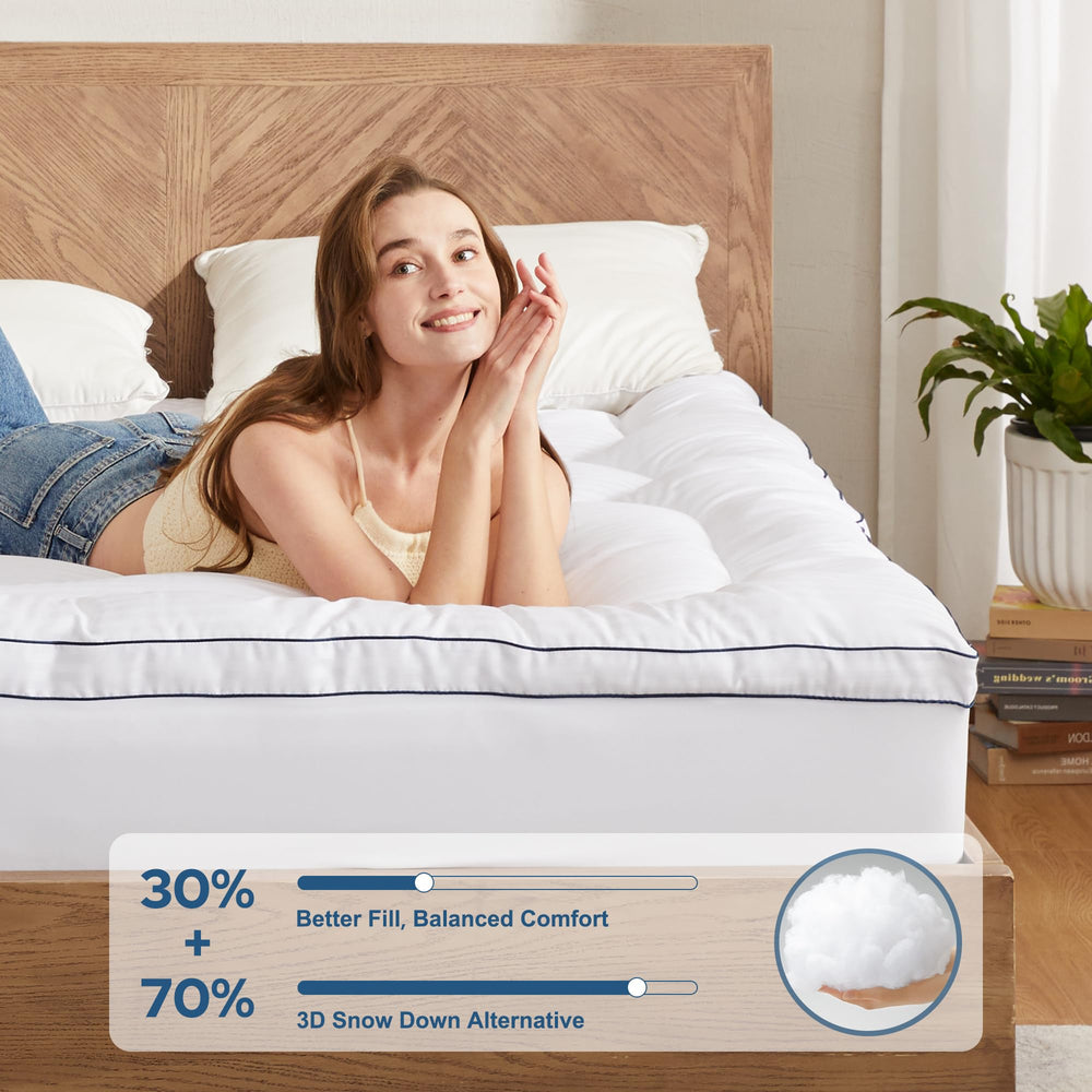 BEDLORE close-up of stitching and cover fabric for durable, smooth comfort