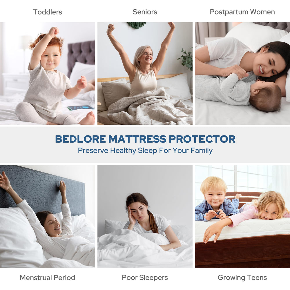 BEDLORE comparativa de tamaño Twin, ajuste claro y escala real