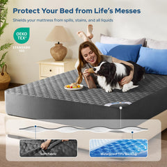 BEDLORE primer plano de la capa TPU impermeable y costuras