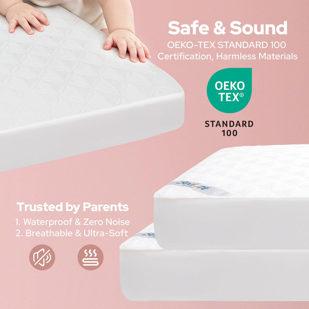 BEDLORE protector en uso sobre cama infantil demostrando protección práctica