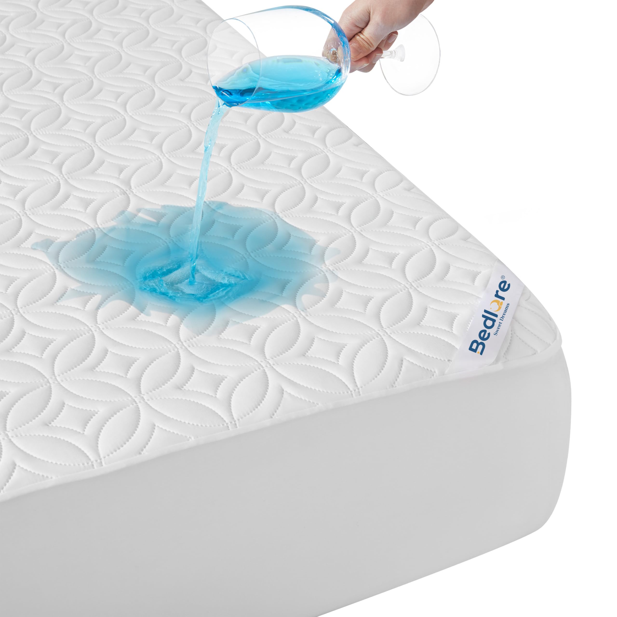 BEDLORE vista frontal del protector Full mostrando diseño y ajuste