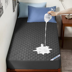 BEDLORE protector frente y empaque mostrando ajuste Twin XL y durabilidad
