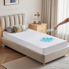 BEDLORE protector frontal en empaque mostrando ajuste y protección