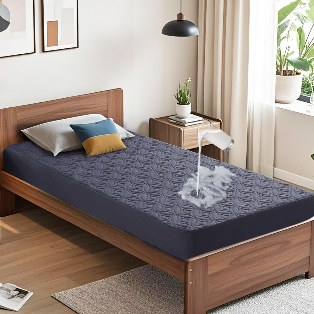 BEDLORE protector de colchón Twin vista frontal, protección y estética