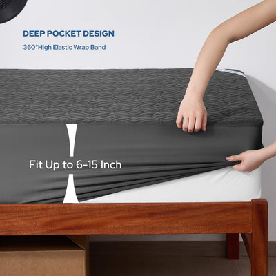 BEDLORE protector en cama por la noche mostrando comodidad silenciosa y aspecto natural