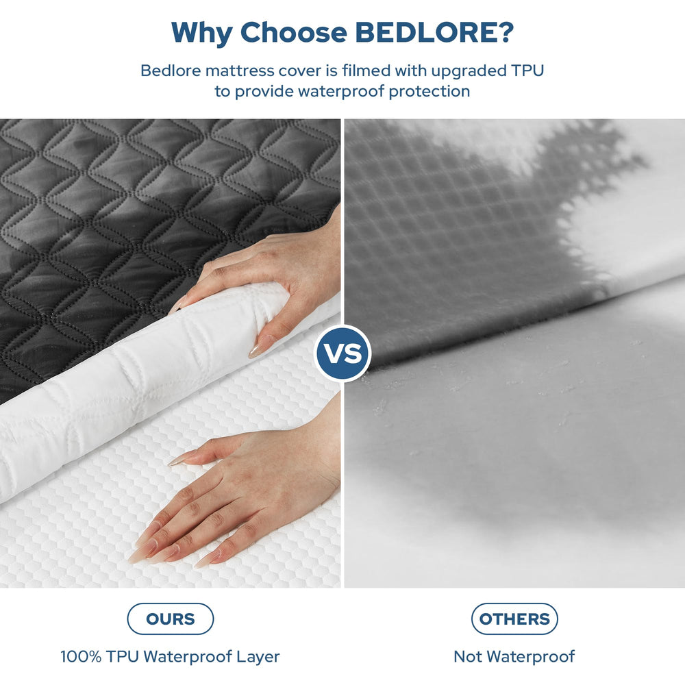 BEDLORE detalle de la microfibra superior suave y transpirable