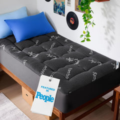 BEDLORE vista frontal del topper Twin XL mostrando ajuste y acabado suave
