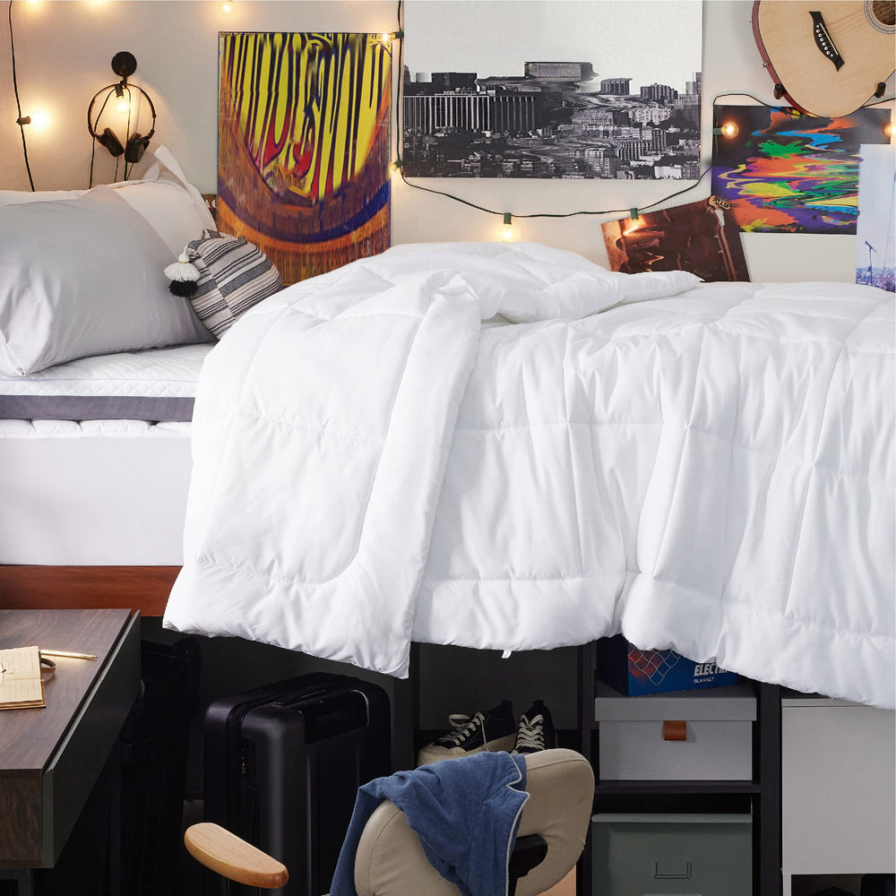 Bedsure comparación de tamaño Twin XL con una regla para ver escala real