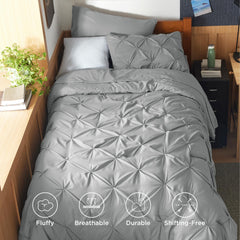 Bedsure edredón colocado en cama, aspecto acogedor y ordenado