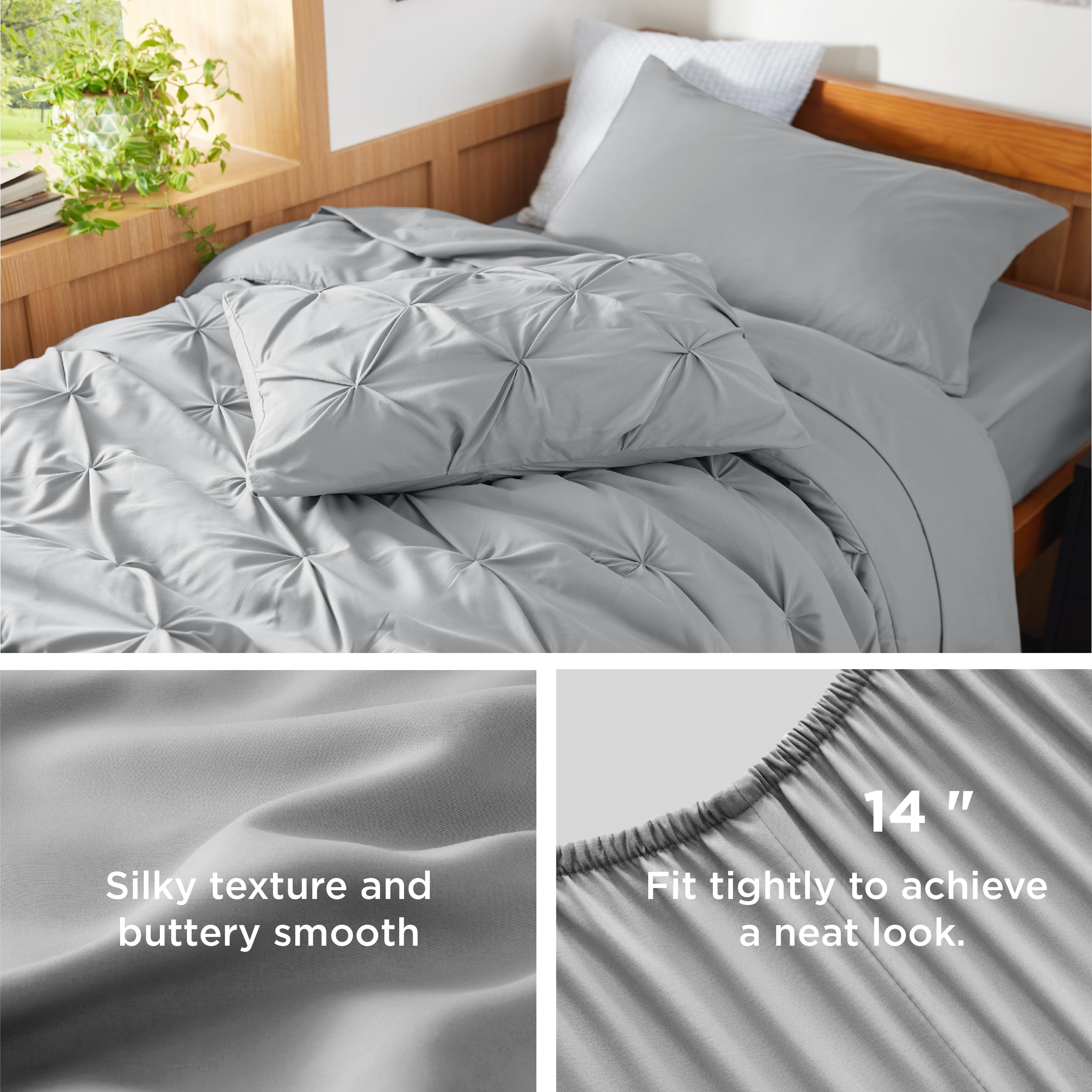 Bedsure etiqueta OEKO-TEX visible, garantía de materiales seguros