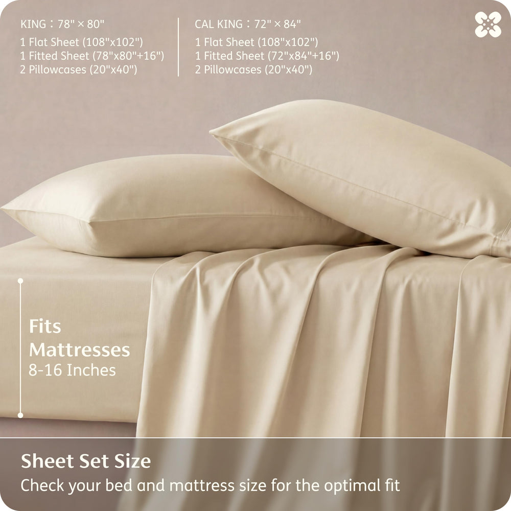 Bedsure PureWoven styled bedroom scene showing comfortable, cooling sleep atmosphere