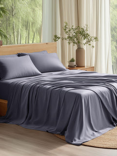 Bedsure PureWoven front packaging showing the queen 4-piece set and features