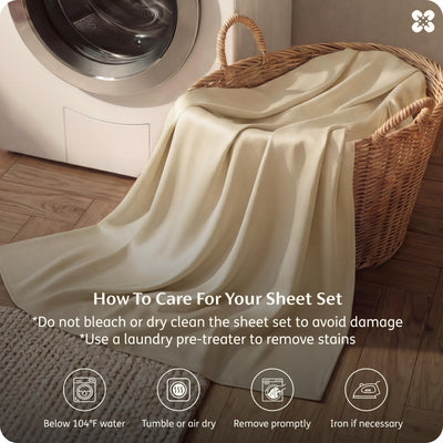 Bedsure PureWoven draped over mattress for scale and clear sizing reference