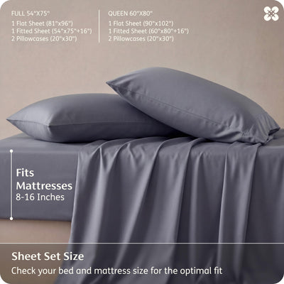 Bedsure PureWoven fitted sheet on 16-inch mattress showing deep-pocket fit