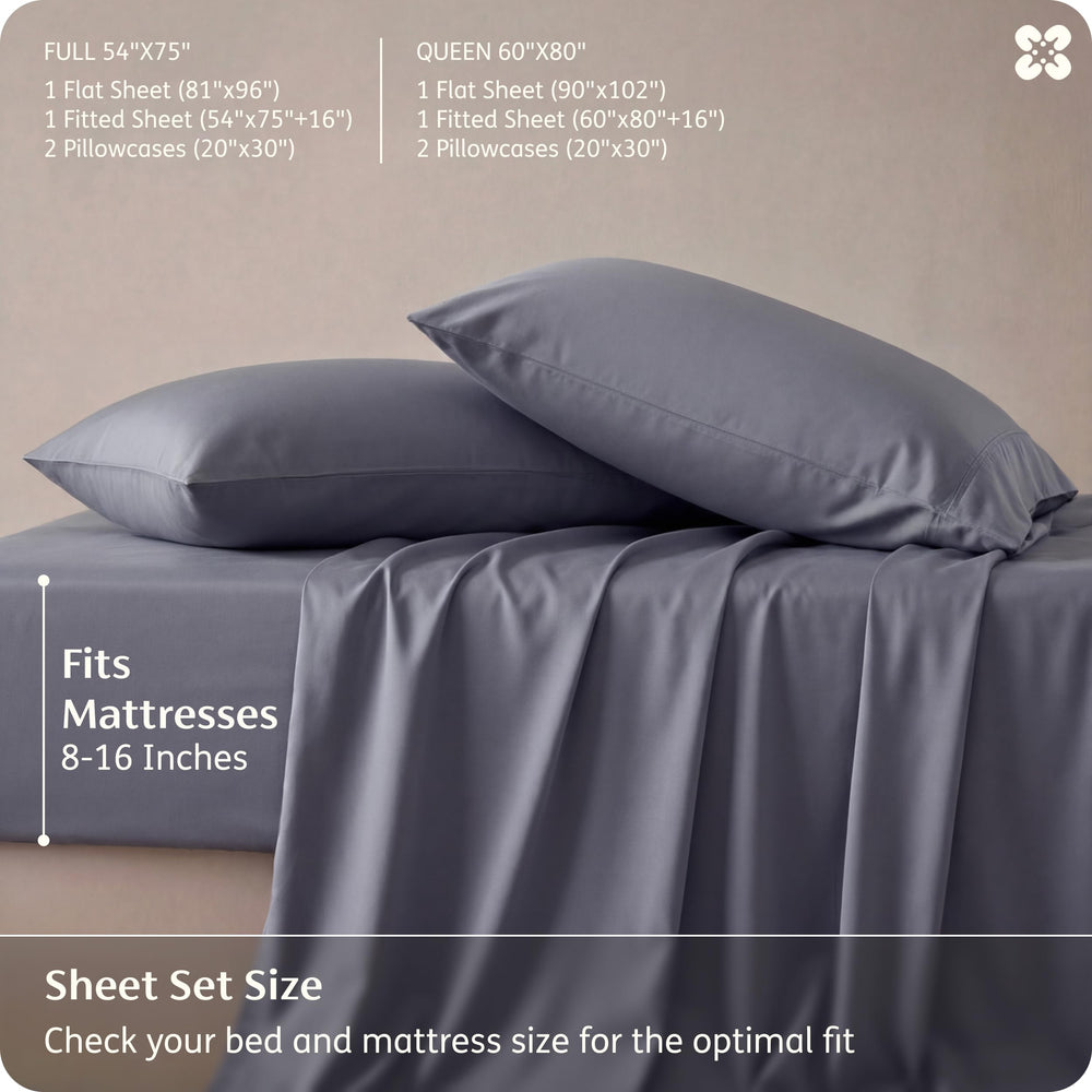 Bedsure PureWoven fitted sheet on 16-inch mattress showing deep-pocket fit
