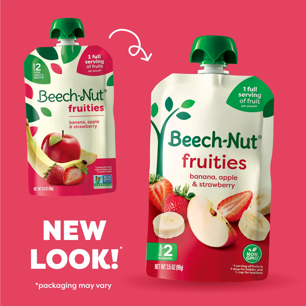 Beech-Nut detalle de la textura del puré que facilita la alimentación