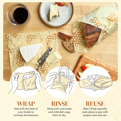 Bee's Wrap rollo cortado a medida, personalización para alimentos