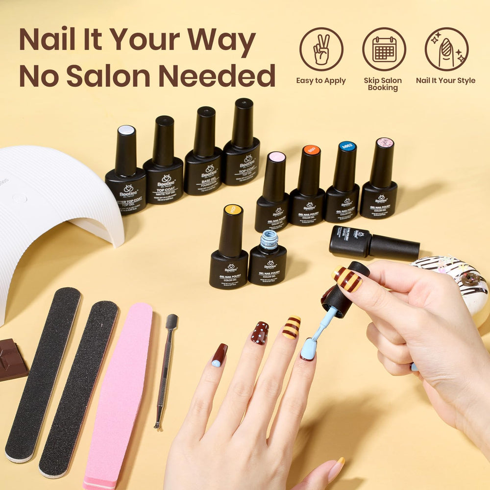 beetles gel polish escala y contenido comparando piezas para ver qué incluye kit