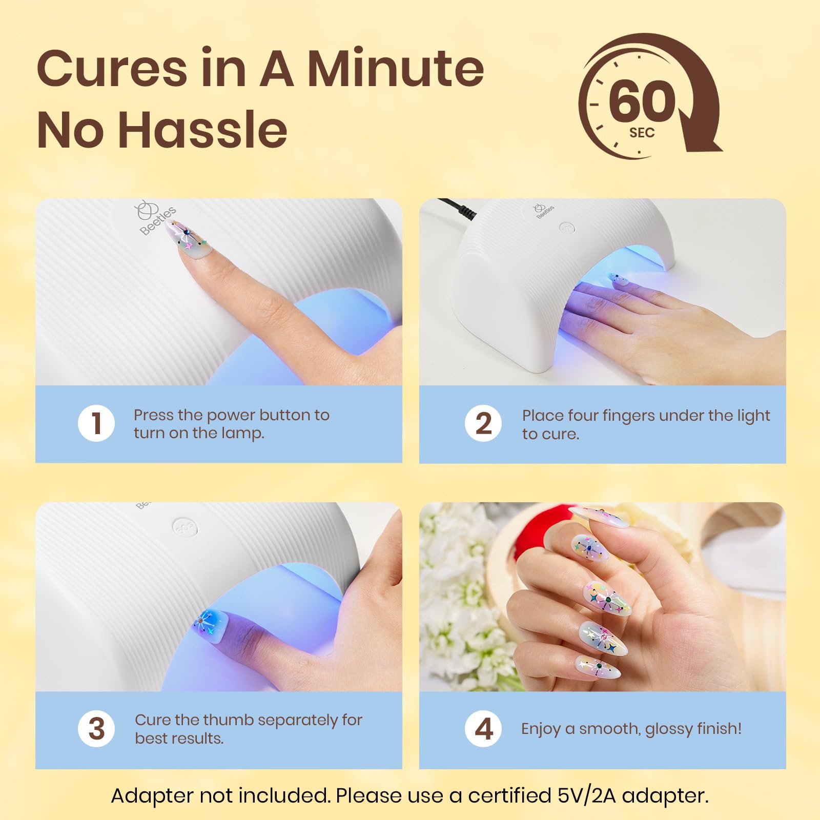 beetles gel polish herramientas organizadas con limas y accesorios para preparación