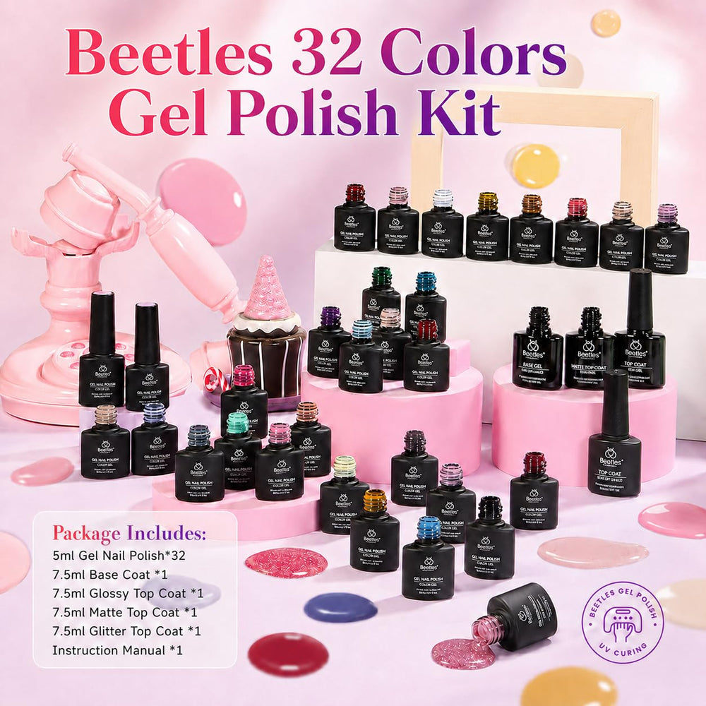 beetles top coats brillo mate holográfico, opciones versátiles de acabado