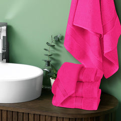 belizzi home toallas extendidas que muestran las dimensiones y el corte limpio